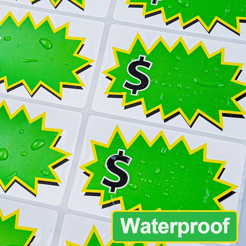 labelon 300 Pcs Garage Sale Stickers, (2"x3") Removable Adhesive Price tag Stickers for Yard Sale, Price Labels for Retail, Annual Community, Flea Market (Green) - Image 5